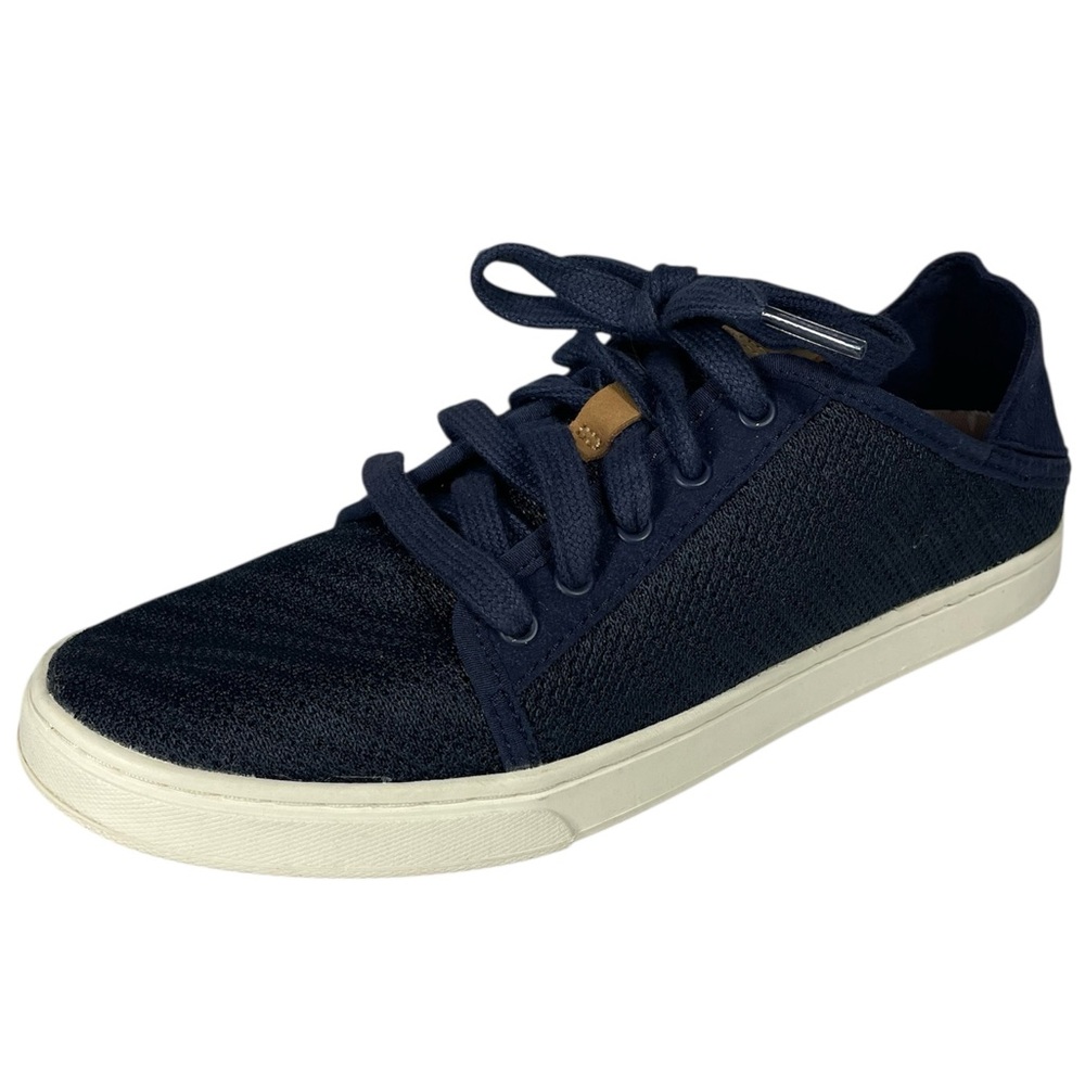 Olukai Pehuea DeDe Lace Up Sneakers Shoes Size 6 36 Trench Blue Mesh Upper